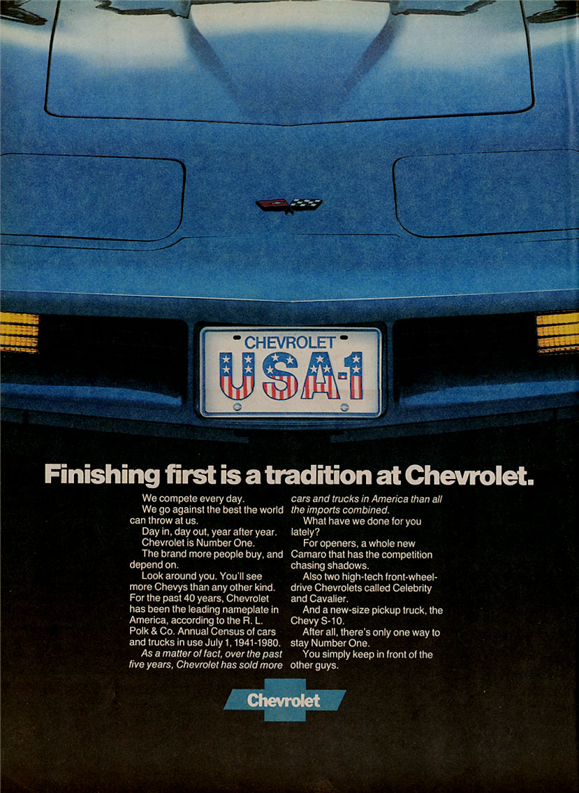 1982 Chevrolet Corvette Advertising